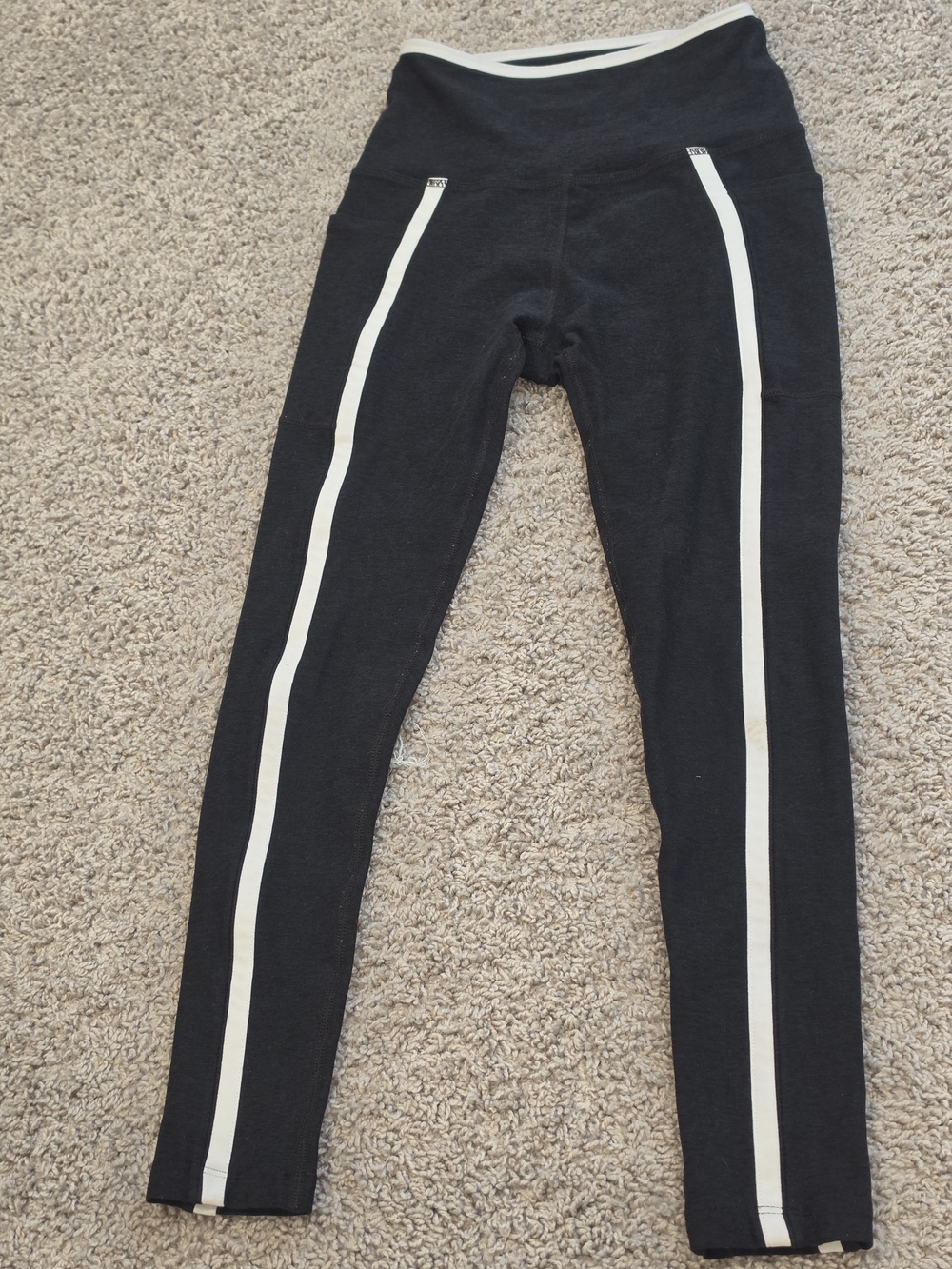 Beyond Yoga Spacedye Caught In The Midi High Waisted Leggings Charcoal Grey S